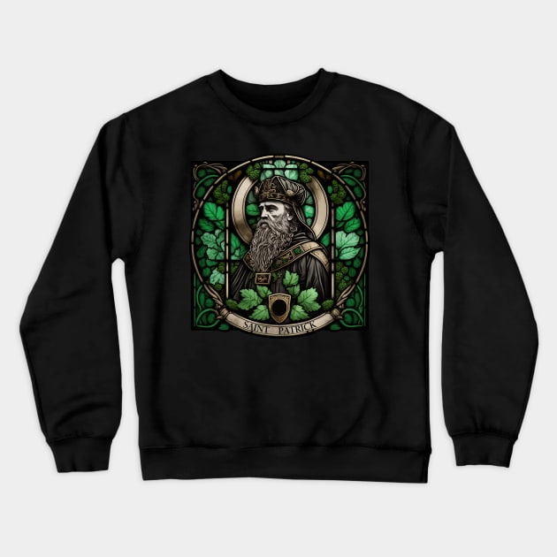 Saint Patrick for Saint Patrick's day Crewneck Sweatshirt by MaxDeSanje 